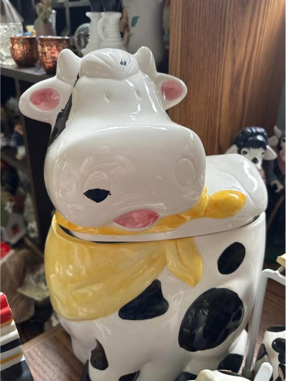 Cute Ceramic Cow Cookie Jar